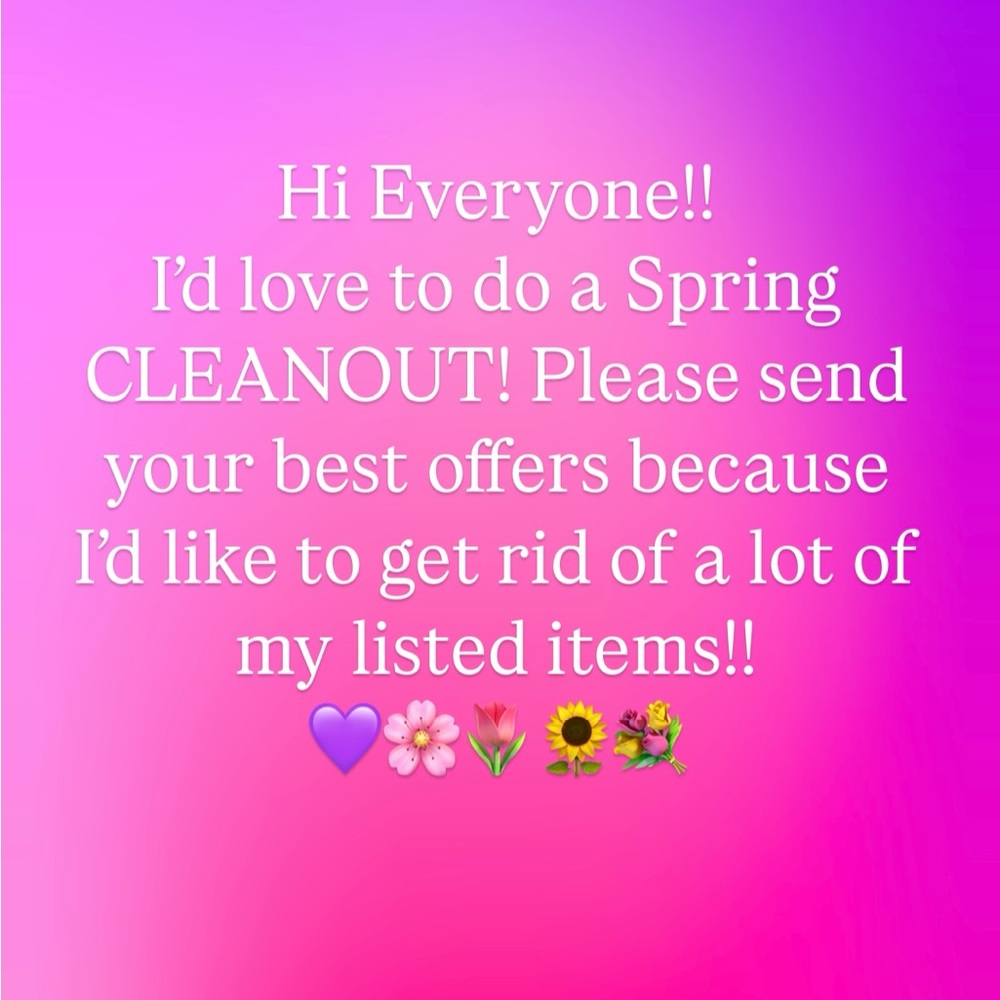 SPRING CLEANING!!